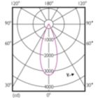 Light Distribution Diagram - 17PAR38/EXPERTCOLOR/F40/940/DIM