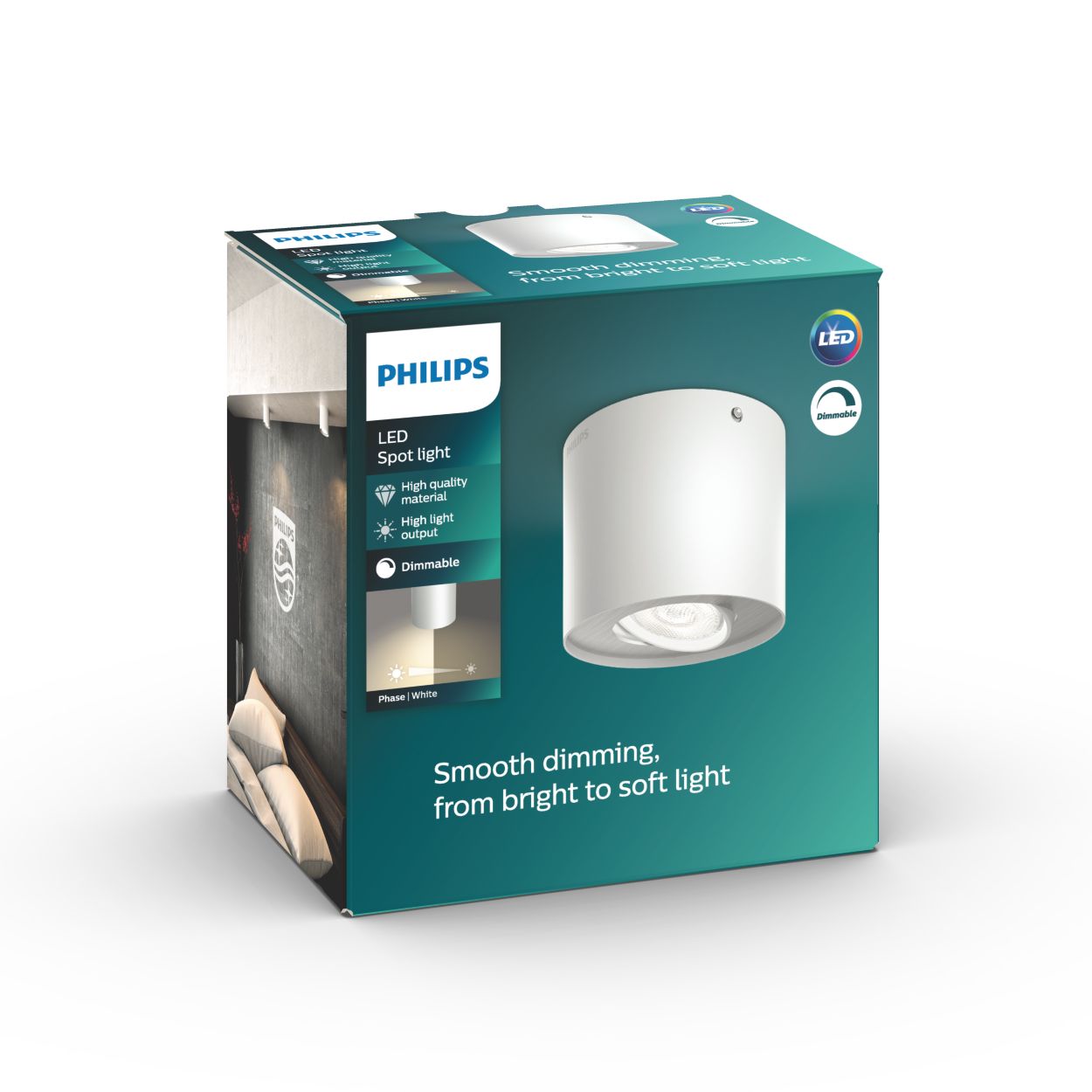 Foco LED Philips myLiving Spur, 1 luz, regulable, iluminación interior,  cromado – Shopavia