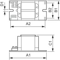 Dimension Drawing (with table) - BSN 400 K407-A2-ITS 230/240V 50Hz BC3