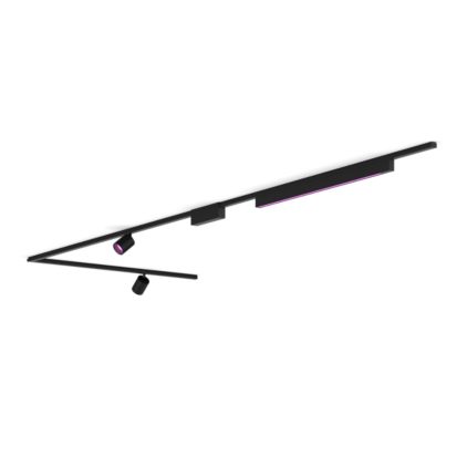 Primo piano della parte anteriore di Perifo kit base per soffitto a L (2 faretti spot, 1 barra luminosa)