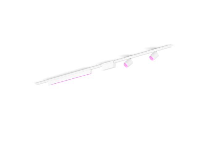 Close up of front of Perifo straight ceiling base kit (2 spots, 1 light bar)