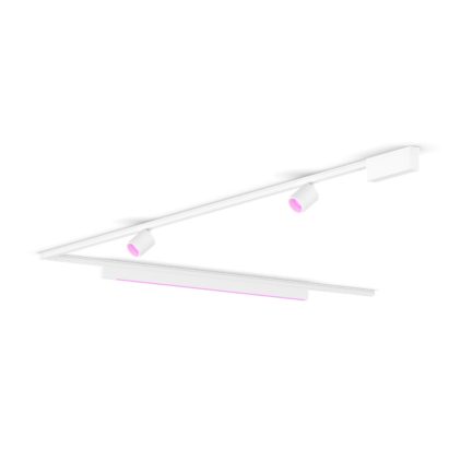 Close up of front of Perifo L-shaped ceiling base kit (2 spots, 1 light bar)