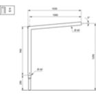  COMMODITY BRACKETS - 1000 mm - 60 mm - 5° - RAL color