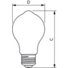  Single Contact Medium Screw A19 (A19) Amber
