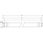 Dimension Drawing (with table) - MAS LEDtube VLE 600mm HO 8W 840 T8 SL
