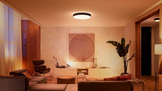 Philips Hue White Amb. Enrave plafonnier XL noir 4750 lm + dimmer