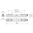 Dimension Drawing (without table) - WT120C G2 LED19S/840 PSU L600