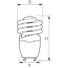 Dimension Drawing (with table) - EL/mdTQS 23W GU24