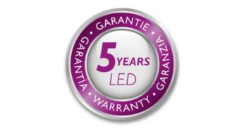 Philips offers 5 year warranty on the LED module and driver