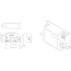 Dimension Drawing (without table) - LLC7730/00 Coded Mains Receiver LN