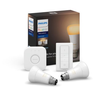 An image of product of the Hue White ambiance Starter kit B22