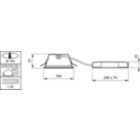 Dimension Drawing (without table) - DN461B LED11S/830 PSU-E C ELP3 WH P