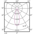 Light Distribution Diagram - Master LED PAR30L 40W 30D 840