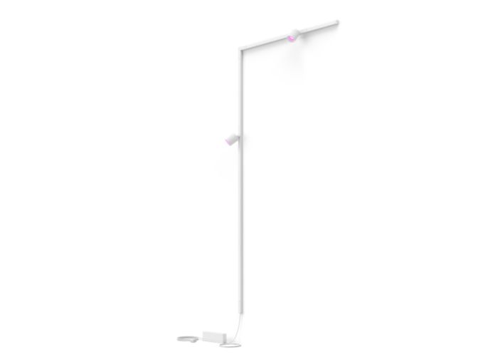 Close up of front of Perifo L-shaped wall base kit (2 spots)