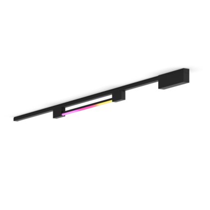 Nahaufnahme der Vorderseite von Perifo Basis-Set gerade Deckenleuchte schwarz (1 Light Tube kompakt)