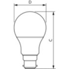 Dimension Drawing (with table) - CorePro LEDbulb ND 7.5-60W A60 B22 930