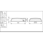Dimension Drawing (without table) - BDP266 LED109-4S/740 II DM10 CLO SRT SRB