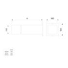 Dimension Drawing (without table) - BCP211 LED1000/WW 13W 100-240V Rec AL
