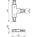  3-circuit track - T-coupling piece 2x 90°