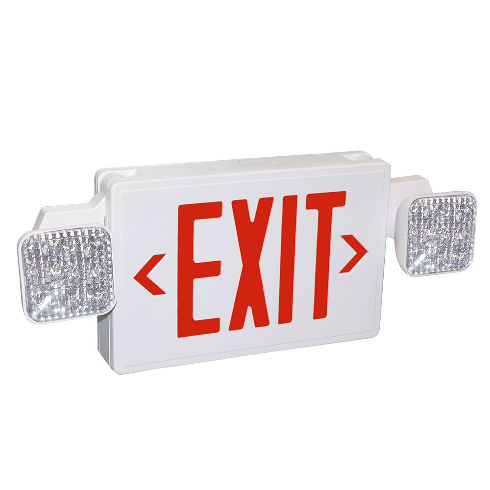 Philips Chloride CCTX Series Red Letter Emergency Exit LED Combo sign VLLCR2R 