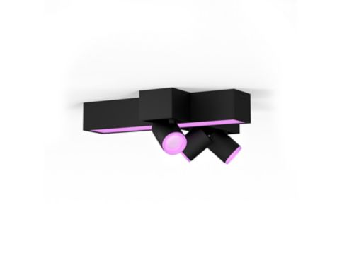 Hue White and Color Ambiance Centris, plafondverlichting met 3 kruisvormig geplaatste spots