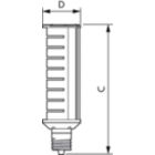  Exclusionary Mogul Screw Wall Pack Clear