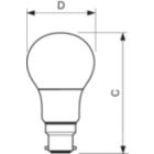 Dimension Drawing (with table) - CorePro LEDbulb ND 8-60W A60 B22 827
