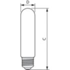 Dimension Drawing (with table) - MAS VLE LEDBulbD4-25W E27 T32 GOLD SP G