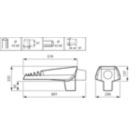 Dimension Drawing (without table) - BGP701 LED40-4S/740 DM10 GF SRT SRB 42/6