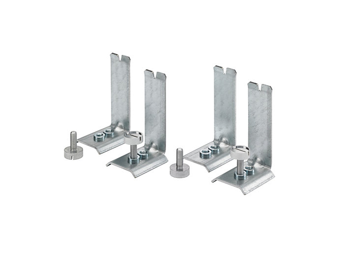 Set of four mounting brackets for concealed profile or plaster ceiling installation (included in packaging when ordering CPC/PCV)