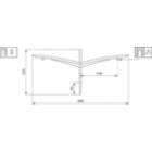  MAP BRACKETS - 1100 mm - 60 mm - 0° - RAL color