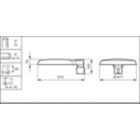 Dimension Drawing (without table) - BDP265 LED120-4S/740 DN10 CLO SRT SRB 76