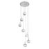 myLiving Contemporary-styled glass chandelier with crystal beads