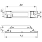 Dimension Drawing (with table) - HF-S 154 TL5 II 220-240V 50/60Hz