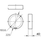 Dimension Drawing (without table) - DN027C LED20/NW D225