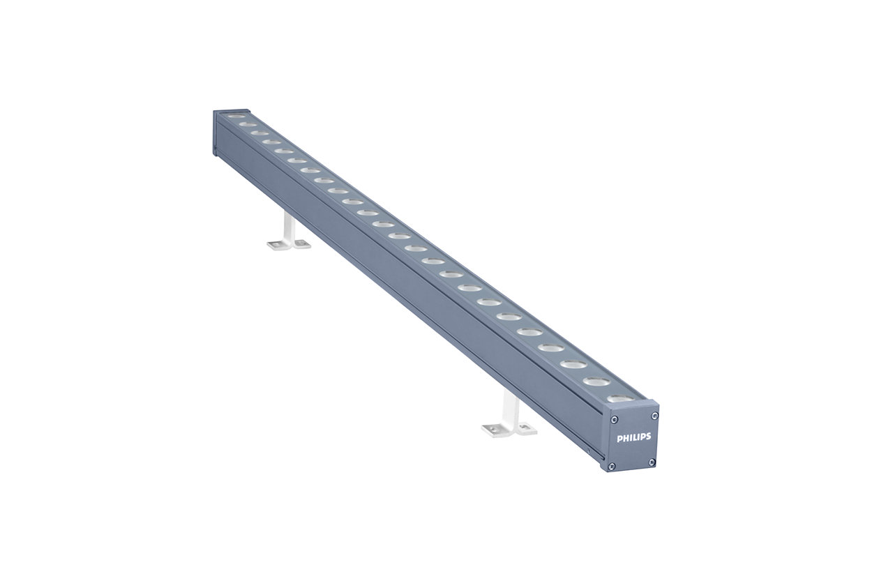 UniStrip G4 – meilleur luminaire à LED linéaire à monter en surface pour des applications d'éclairage architectural fixes ou dynamiques en extérieur