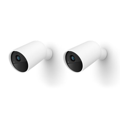 Nahaufnahme der Vorderseite von Set: Kabellose Secure Kamera Doppelpack