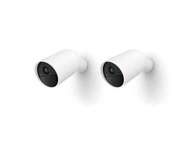 Close up of front of Bundle: 2x Secure battery cameras