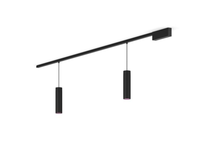 Gros plan de l'avant de Perifo kit de base pour plafond, droit (2 suspensions)