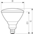 Mortal Duizeligheid micro PAR38 IR 150W E27 230V Red 1CT/12 | 923806644210 | Philips lighting