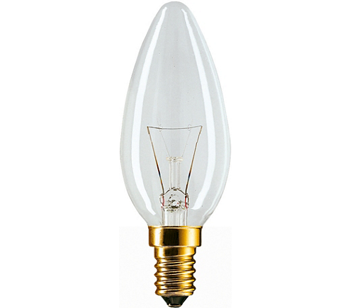 Clear Set of 2 130V E14 Euro Base 40-Watt G14 Light Bulb