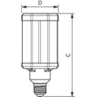 Dimension Drawing (with table) - TForce LED HPL ND 57-42W E27 830