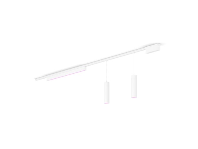 Gros plan de l'avant de Perifo kit de base pour plafond, droit (2 suspensions, 1 barre lumineuse)