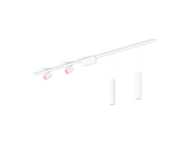 Gros plan de l'avant de Perifo kit de base pour plafond, droit (2 spots, 2 suspensions)