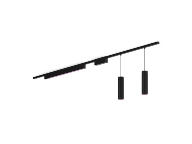 Gros plan de l'avant de Perifo kit de base pour plafond, droit (2 suspensions, 1 barre lumineuse)