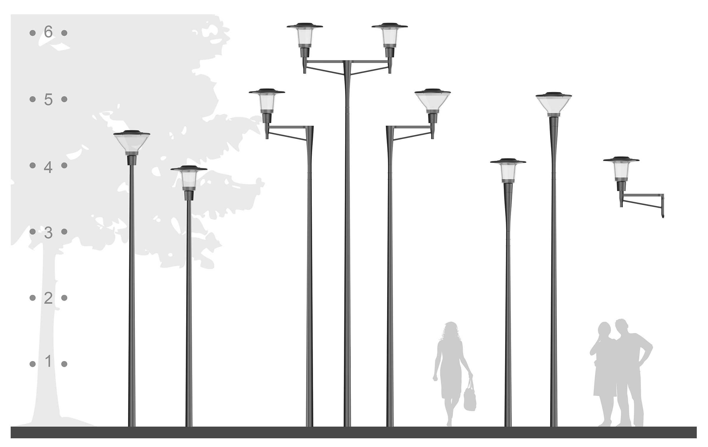 CityCharm poles and brackets