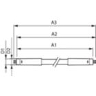 Dimension Drawing (with table) - MAS LEDtube HF 600mm HE 8W 830 T5