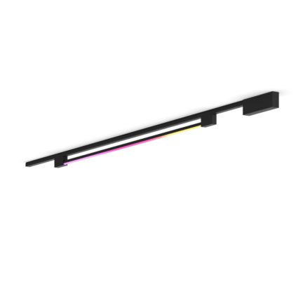 Nahaufnahme der Vorderseite von Perifo Basis-Set gerade Deckenleuchte schwarz (1 Light Tube groß)