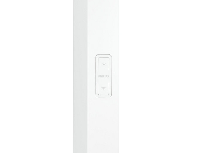 SmartBalance FS484F LED Stehleuchte: Taster für separates Dimmen und Schalten des Direkt- und Indirektanteil des Lichtes