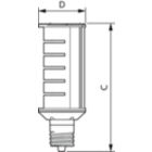  Exclusionary Mogul Screw Wall Pack Clear